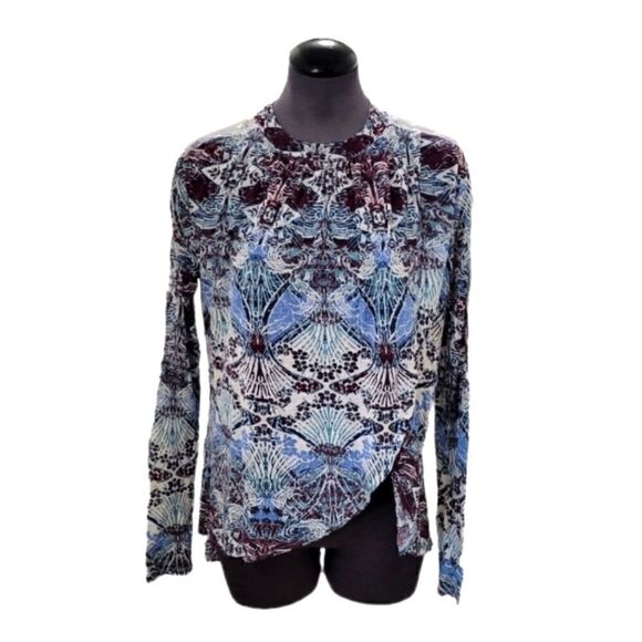 EC FREE PEOPLE NOUVEAU TULIP FRONT BOHO TOP SZ. L - Picture 3 of 8